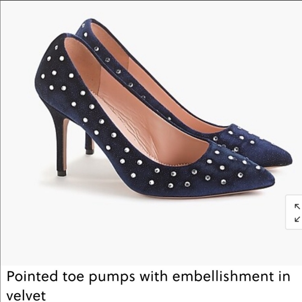 J. Crew pumps in velvet Size 8